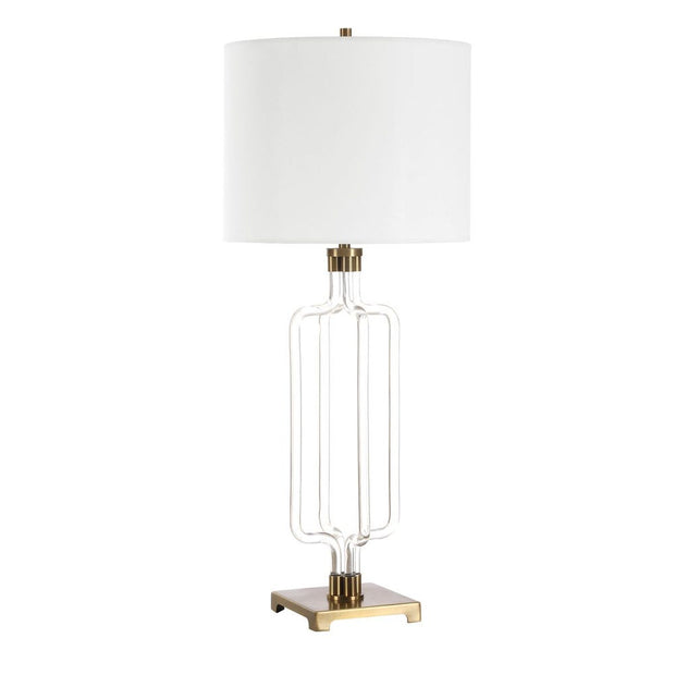 Uttermost Outline Clear Acrylic With Brass Accents Cordless Table Lamp