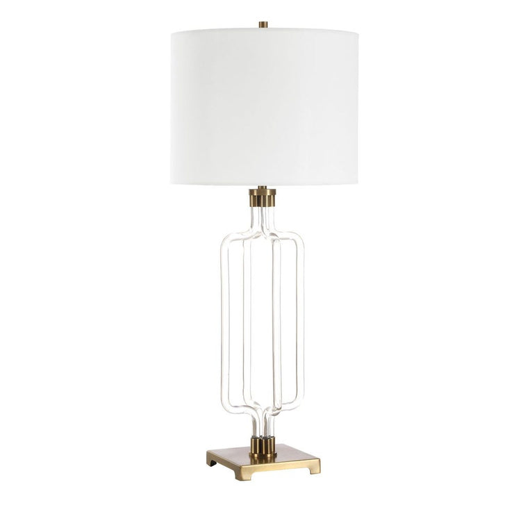Uttermost Outline Clear Acrylic With Brass Accents Cordless Table Lamp