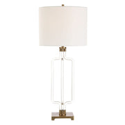 Uttermost Outline Clear Acrylic With Brass Accents Cordless Table Lamp