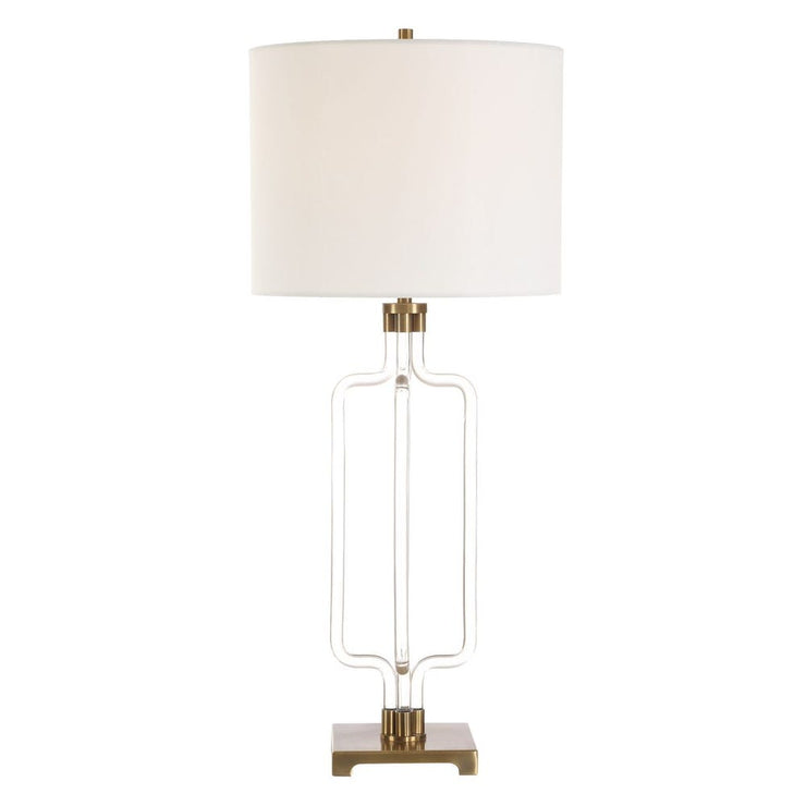 Uttermost Outline Clear Acrylic With Brass Accents Cordless Table Lamp