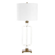 Uttermost Outline Clear Acrylic With Brass Accents Cordless Table Lamp