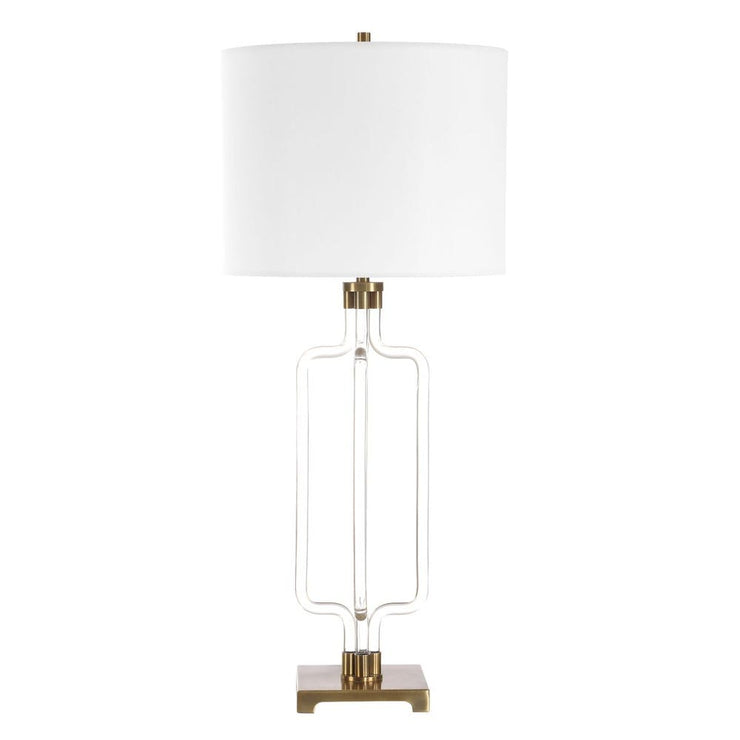 Uttermost Outline Clear Acrylic With Brass Accents Cordless Table Lamp