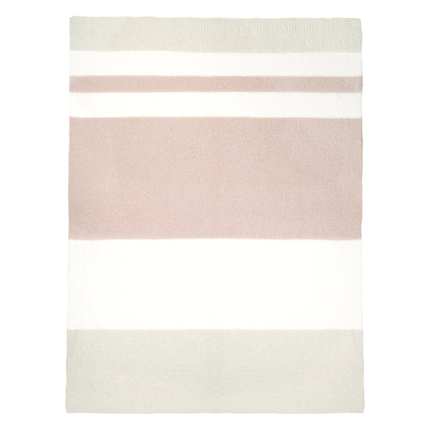 Kashwere Ultra Plush Creme, Ballet and Linen Color Block Throw
