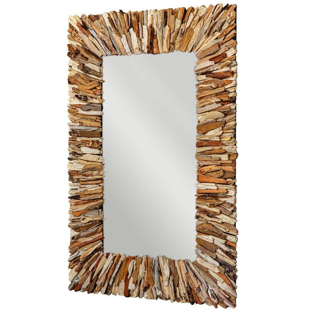 Uttermost Teak Branch Natural Rectangle Mirror