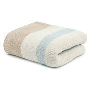 Kashwere Ultra Plush Wheat, Linen and Ocean Color Block Throw