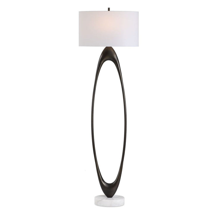 Uttermost Sonic Rich Dark Bronze Open Oval Floor Lamp