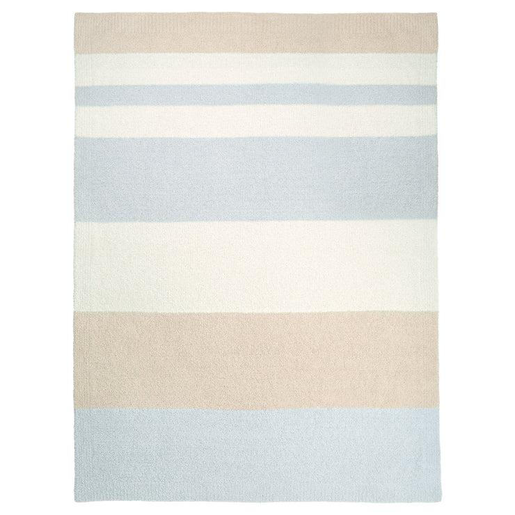 Kashwere Ultra Plush Wheat, Linen and Ocean Color Block Throw