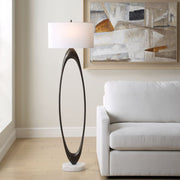 Uttermost Sonic Rich Dark Bronze Open Oval Floor Lamp