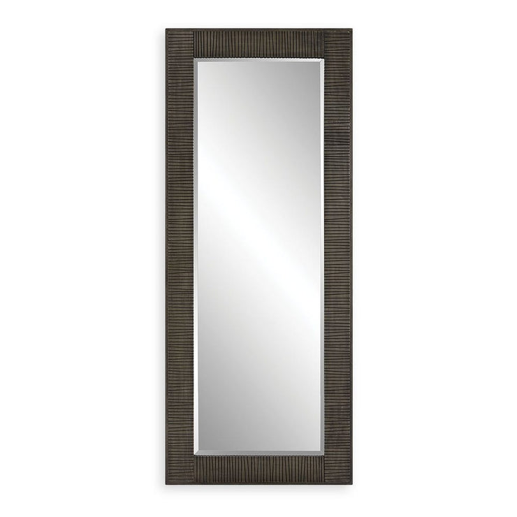 Uttermost Figaro Rustic Wood Gray Washed Mirror