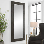 Uttermost Figaro Rustic Wood Gray Washed Mirror
