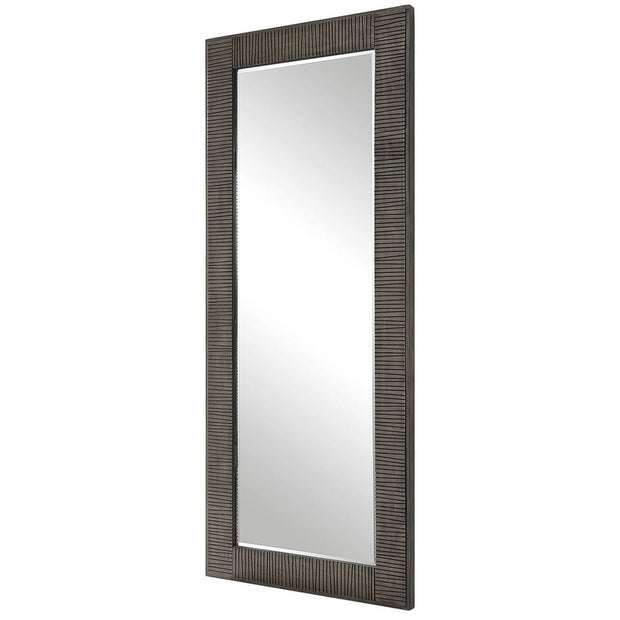 Uttermost Figaro Rustic Wood Gray Washed Mirror