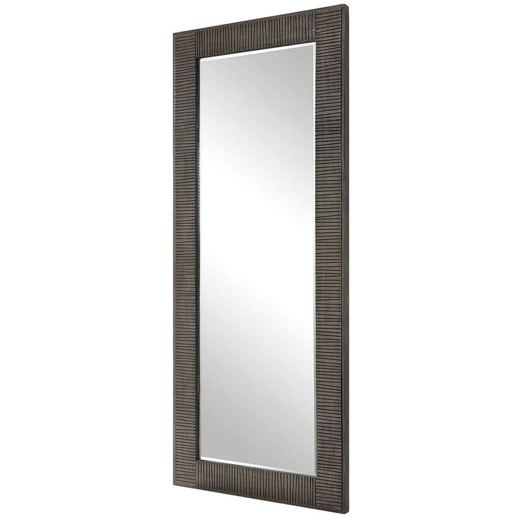 Uttermost Figaro Rustic Wood Gray Washed Mirror