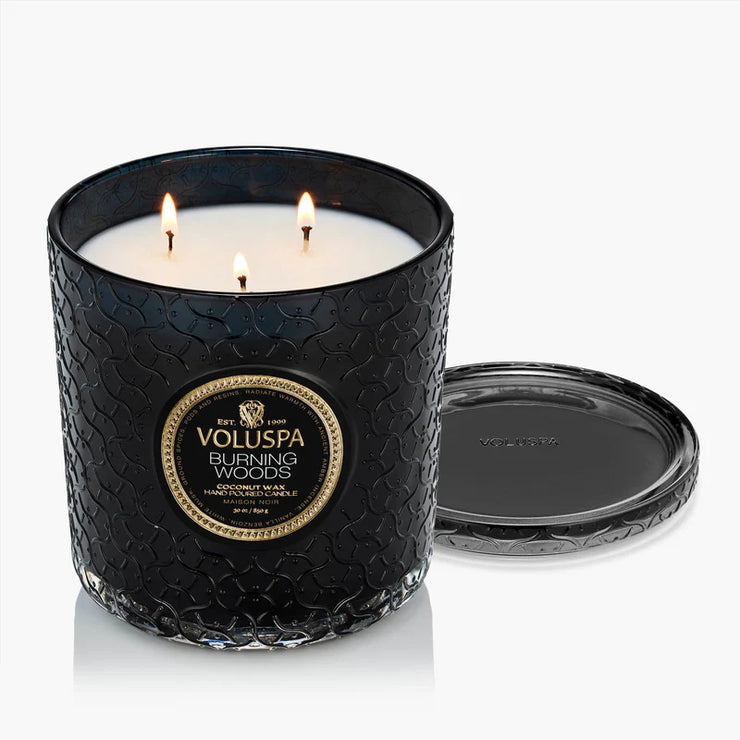 Voluspa Burning Woods Boxed Luxe Candle ~ 30oz