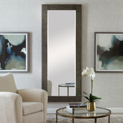 Uttermost Figaro Rustic Wood Gray Washed Mirror