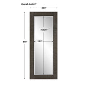 Uttermost Figaro Rustic Wood Gray Washed Mirror