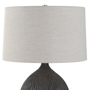 Uttermost Levee Textured Satin Black Glaze Table Lamp