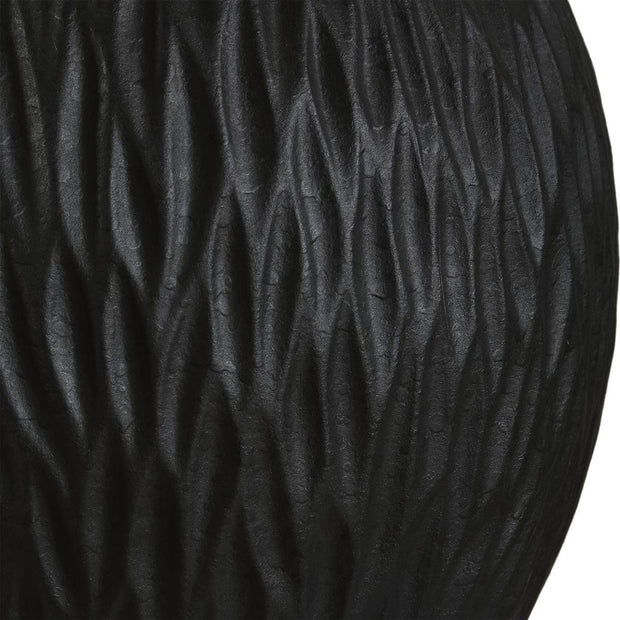 Uttermost Levee Textured Satin Black Glaze Table Lamp