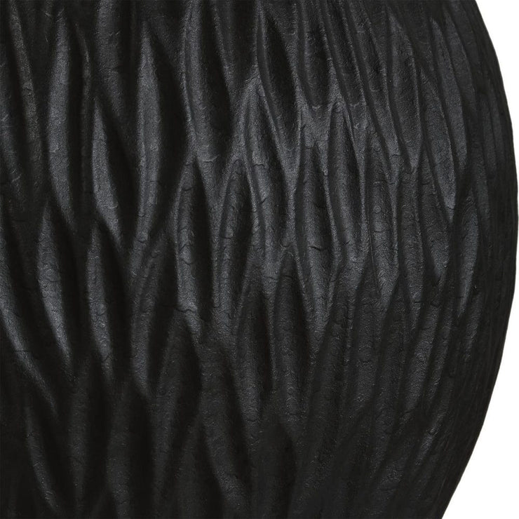 Uttermost Levee Textured Satin Black Glaze Table Lamp