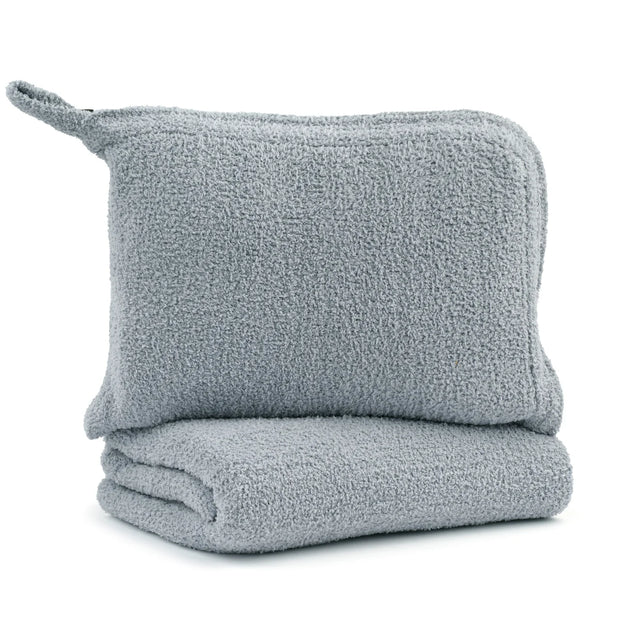 Kashwere Ultra Plush Maliblu Travel Blanket & Pouch