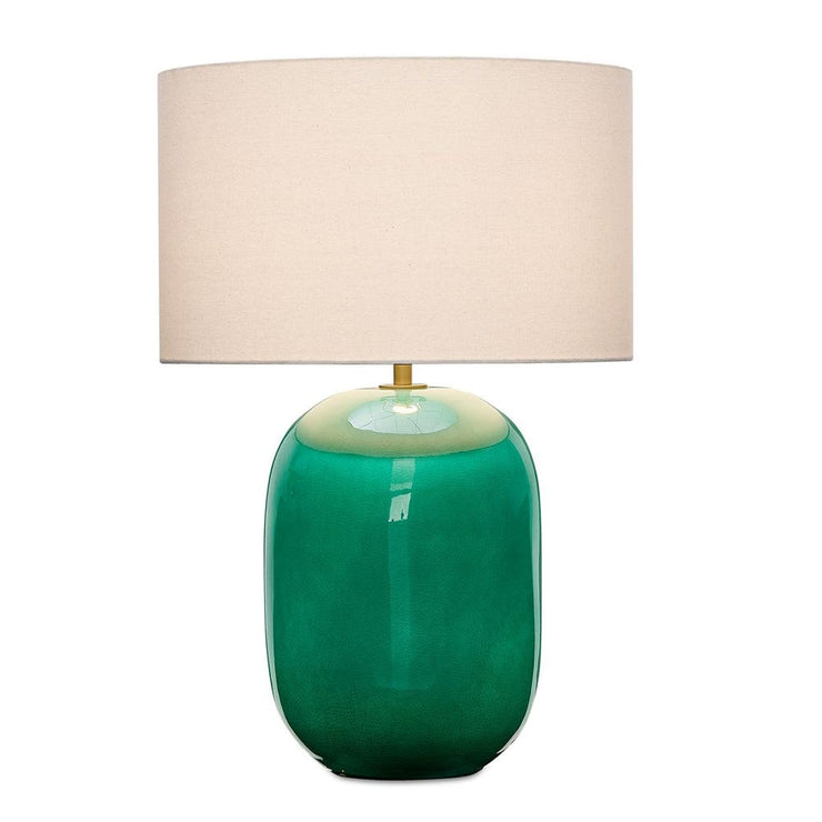 Uttermost Hollis Vibrant Teal Glaze With Antique Gold Accents Table Lamp