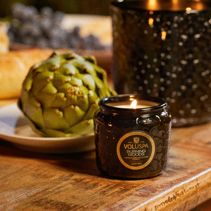 Voluspa Burning Woods Petite Jar Candle ~ 4.5oz