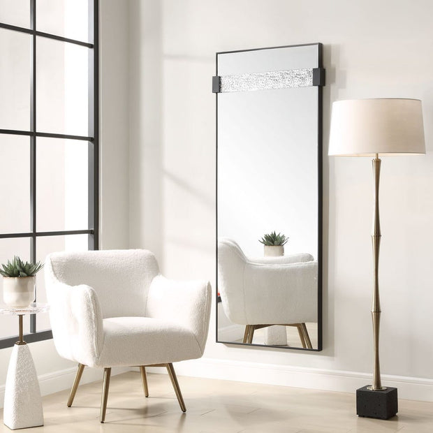 Uttermost Stratton Sophistication Satin Black Iron Mirror
