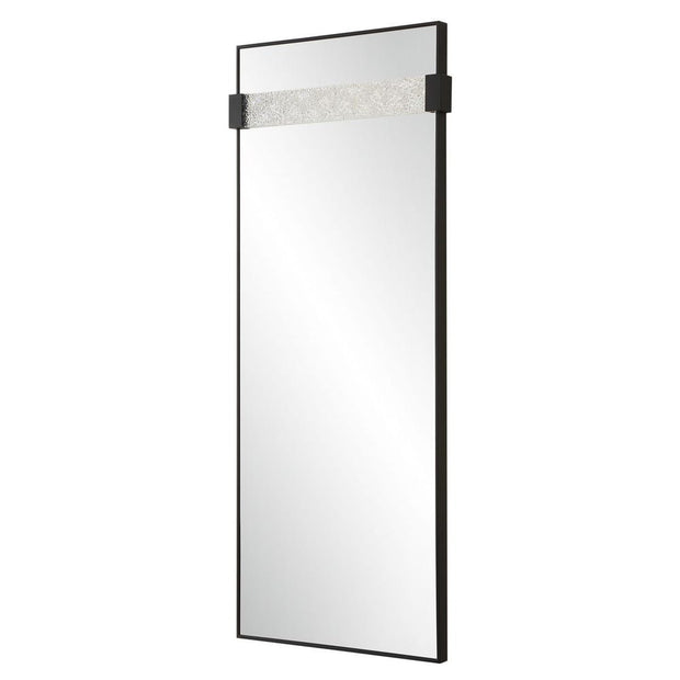 Uttermost Stratton Sophistication Satin Black Iron Mirror