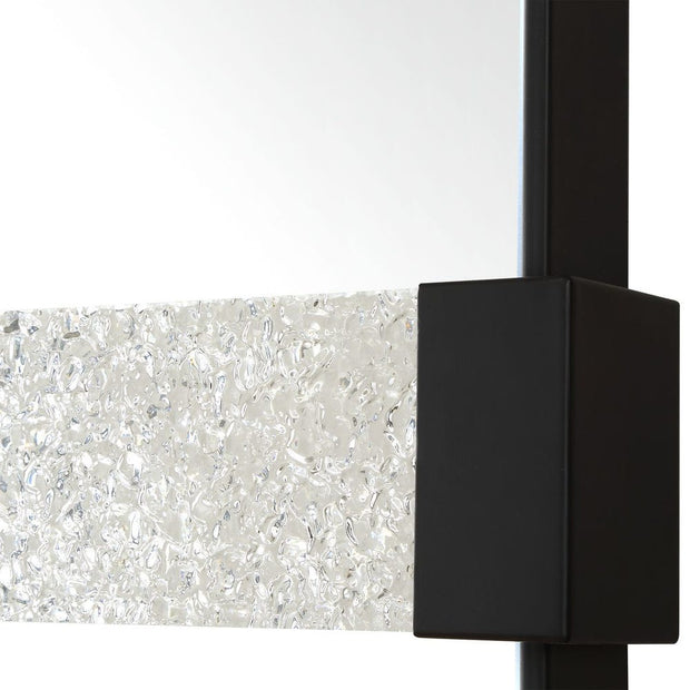 Uttermost Stratton Sophistication Satin Black Iron Mirror