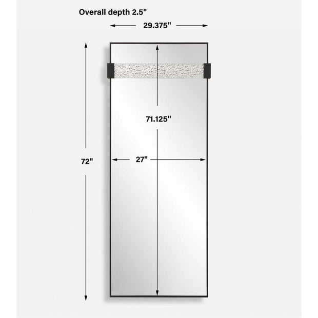 Uttermost Stratton Sophistication Satin Black Iron Mirror