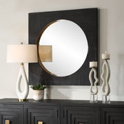 Uttermost Ember Rich Black Wood Charring Square Mirror