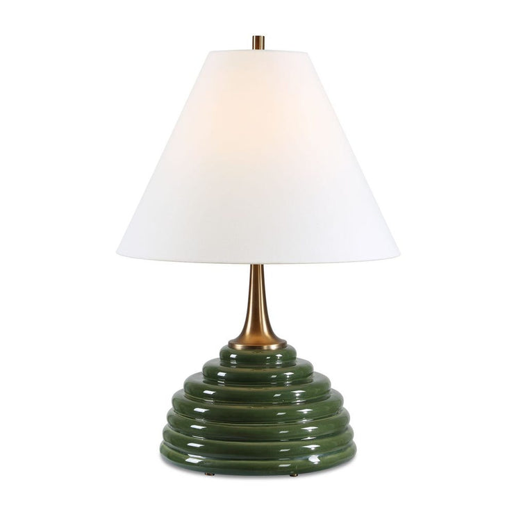 Uttermost McKay Dark Green Ribbed Table Lamp