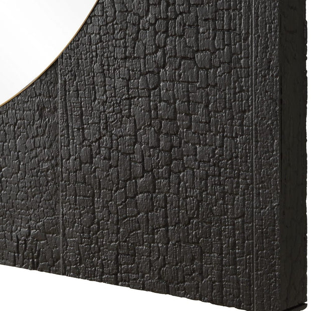 Uttermost Ember Rich Black Wood Charring Square Mirror