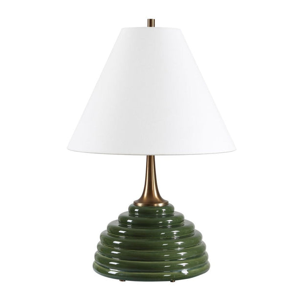 Uttermost McKay Dark Green Ribbed Table Lamp
