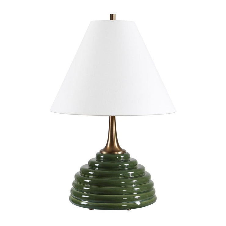 Uttermost McKay Dark Green Ribbed Table Lamp