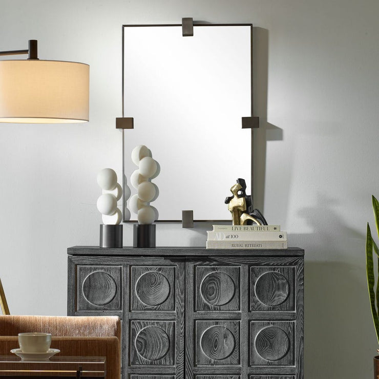 Uttermost Bateau Modern Gun Metal Mirror
