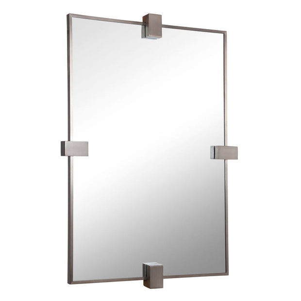 Uttermost Bateau Modern Gun Metal Mirror