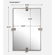 Uttermost Bateau Modern Gun Metal Mirror