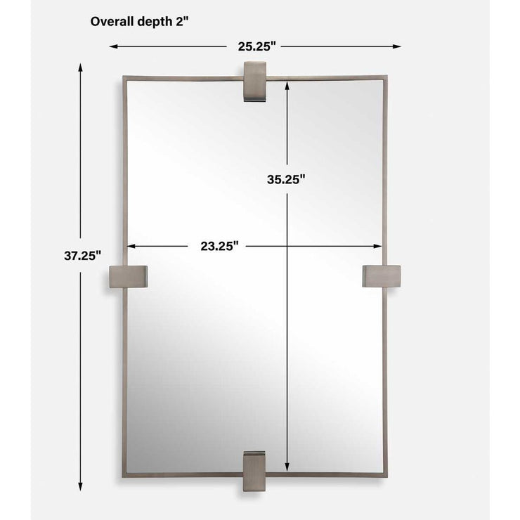 Uttermost Bateau Modern Gun Metal Mirror