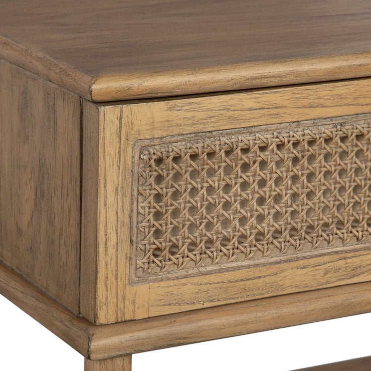 Uttermost Coast Natural Rattan Cane Side Table