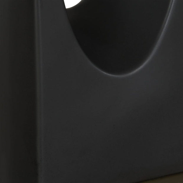 Uttermost Void Matte Black Glazed Table Lamp With Crisp White Linen Shade