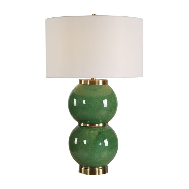 Uttermost Banner Moss Green Stacked Sphere Table Lamp
