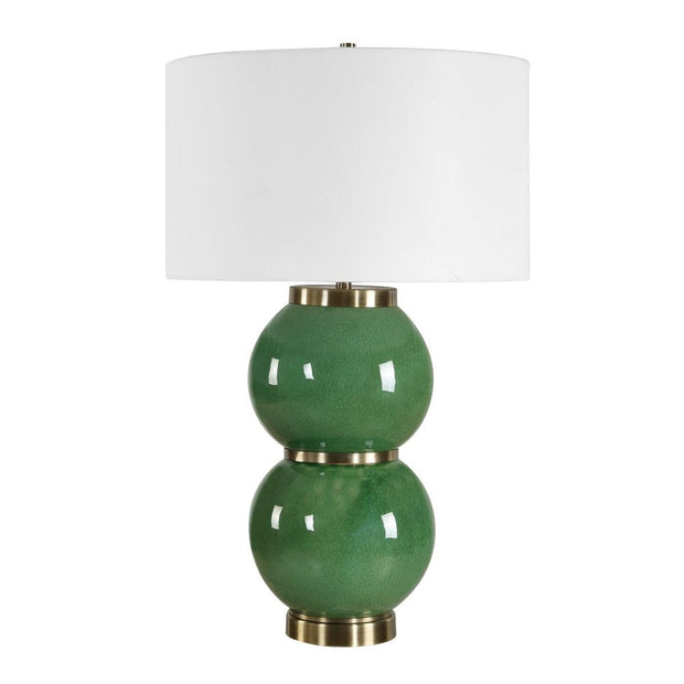 Uttermost Banner Moss Green Stacked Sphere Table Lamp