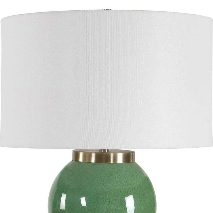 Uttermost Banner Moss Green Stacked Sphere Table Lamp
