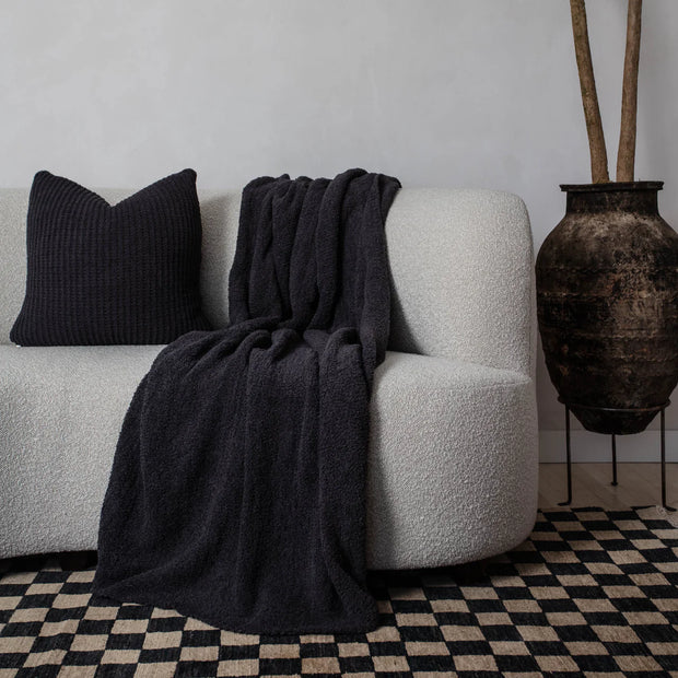 Kashwere Ultra Plush Slate Signature Solid Throw Blanket