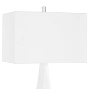 Uttermost Mayme Unique Stacked Matte White Sculpture Table Lamp