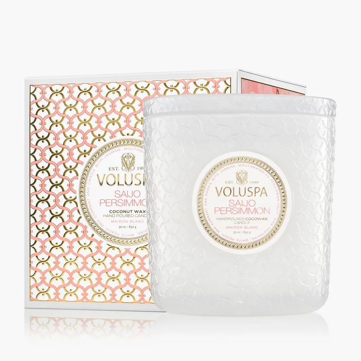 Voluspa Saijo Persimmon Boxed Luxe Candle ~ 30oz