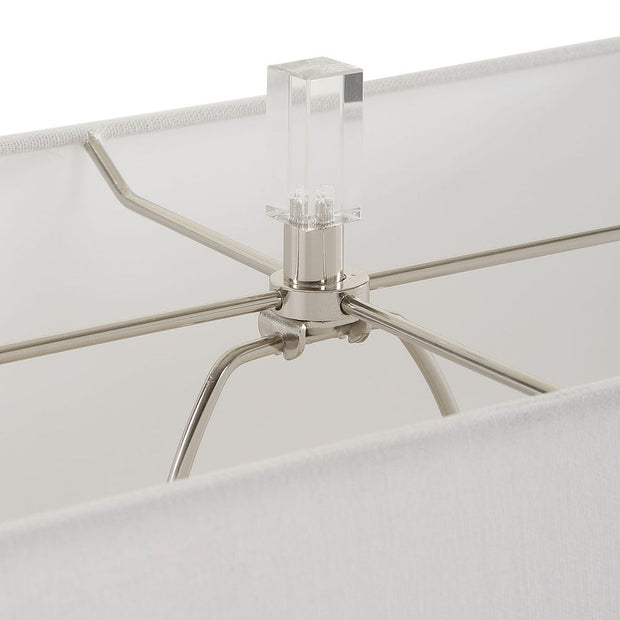 Uttermost Mayme Unique Stacked Matte White Sculpture Table Lamp