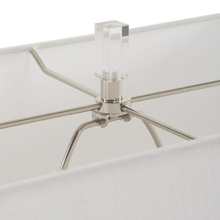 Uttermost Mayme Unique Stacked Matte White Sculpture Table Lamp