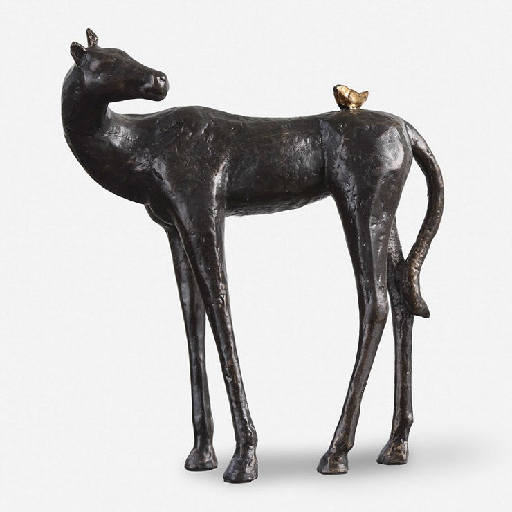 Uttermost Hello Friend Cast Iron Horse Sculpture