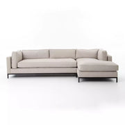 Four Hands Grammercy 2 Piece Right Chaise Sectional 120” ~ Bennett Moon Upholstered Fabric